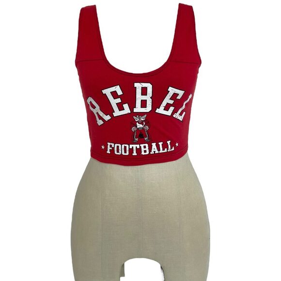 Ole Miss Rebels Football Cropped T-Shirt Tank (XS/S) - Picture 3 of 3